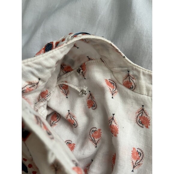 Sundance White Pink Floral Embroidered Blouse Top XXL Boho Cottage Peasant Indy - Picture 10 of 12